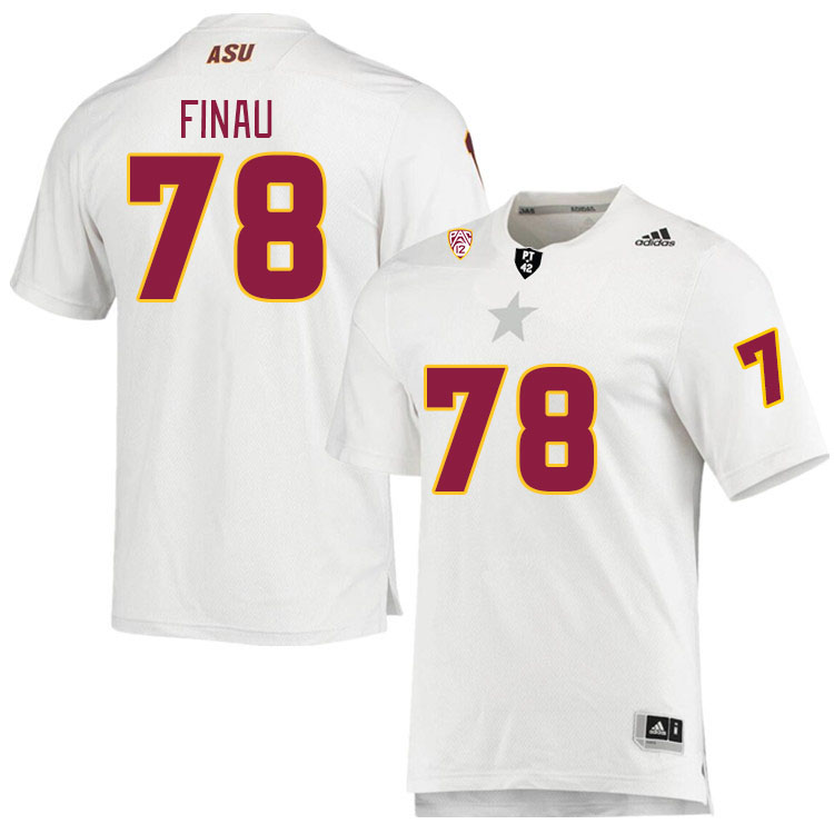 Men #78 Sione Finau Arizona State Sun Devils College Football Jerseys Stitched Sale-White - Click Image to Close